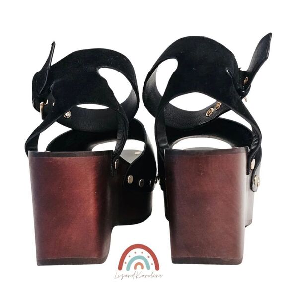 New! Madewell The Anouk Platform Clog Leather Chunky Wedge Heel Sandal - Picture 10 of 16